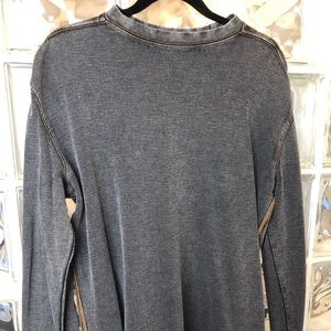Blue Pronto Uomo Distressed long sleeve